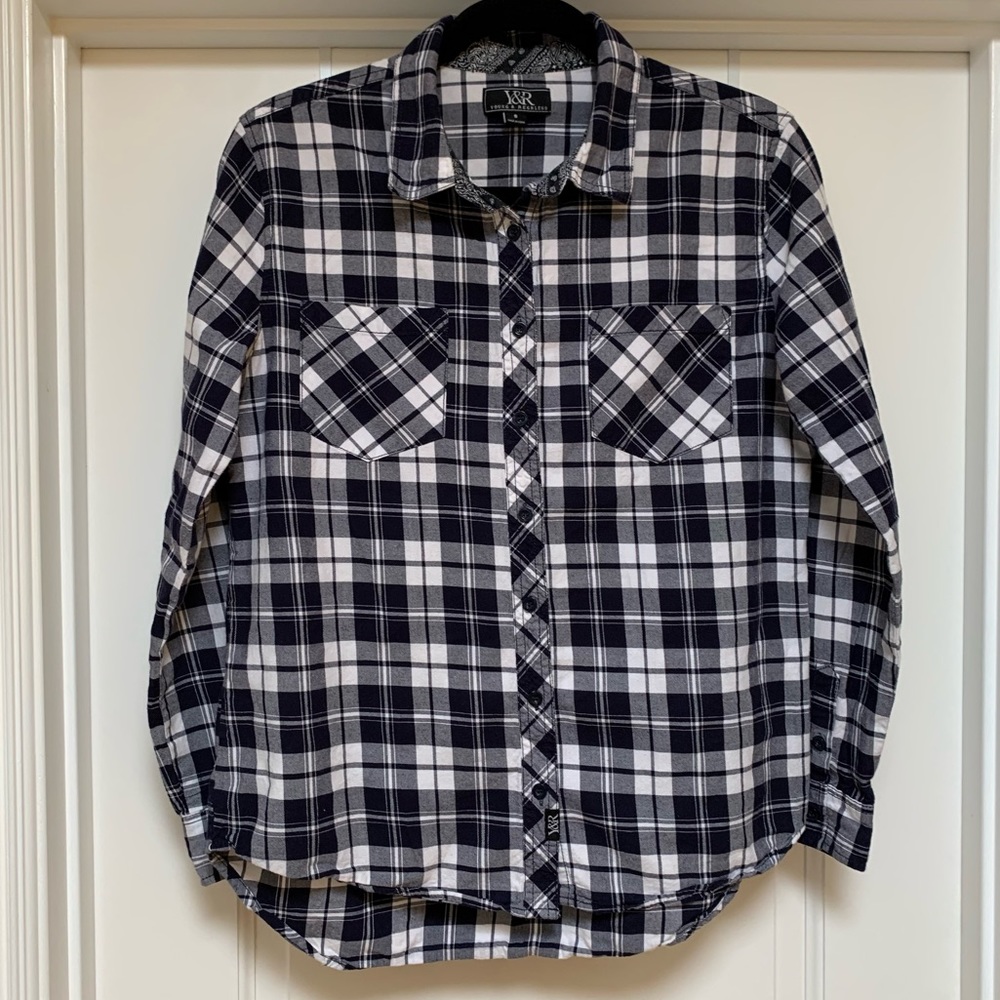 Young & Reckless Button Front Plaid Shirt